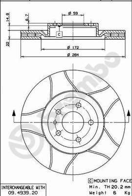 Tarcza hamulcowa BREMBO 09.4939.76