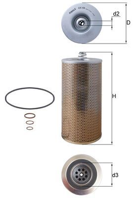 Filtr oleju MAHLE OX69D