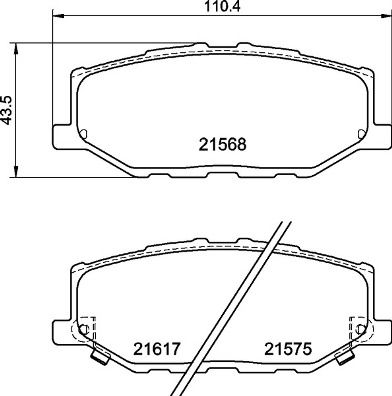 Zestaw klocków hamulcowych, hamulce tarczowe BREMBO P 79 040