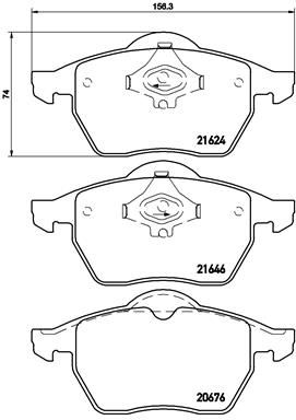 Zestaw klocków hamulcowych, hamulce tarczowe BREMBO P 85 036
