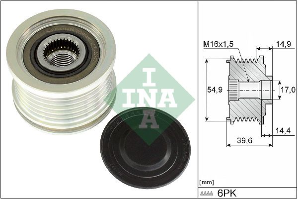 Alternator - sprzęgło jednokierunkowe INA 535036810