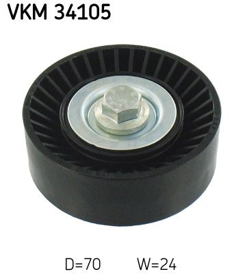 rolka kierunkowa / prowadząca, pasek klinowy zębaty SKF VKM 34105