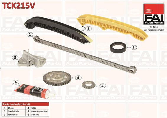 Zestaw łańcucha rozrządu FAI AutoParts tck215