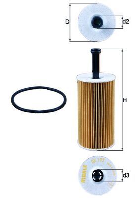 Filtr oleju MAHLE OX193D