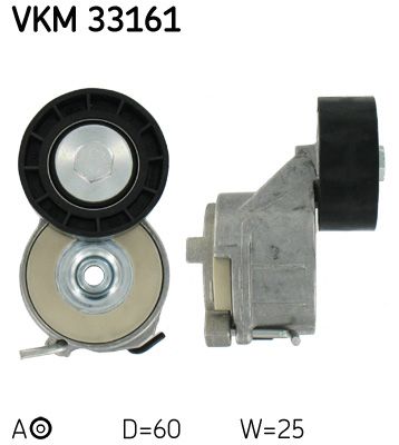Rolka napinacza, pasek klinowy wielorowkowy SKF VKM 33161
