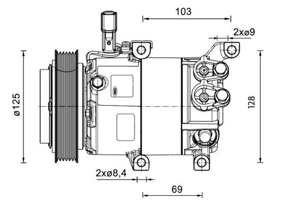 Sprężarka, klimatyzacja MAHLE acp 1458 000p