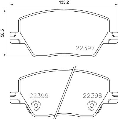 Zestaw klocków hamulcowych, hamulce tarczowe BREMBO P 23 170