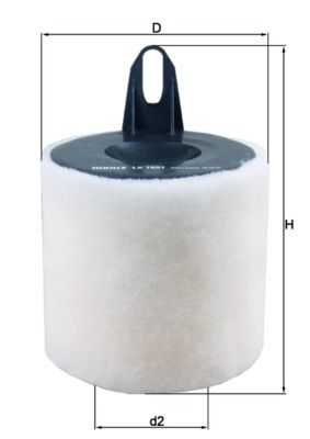 Filtr powietrza MAHLE LX1651