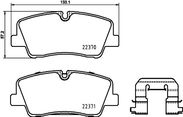 Zestaw klocków hamulcowych, hamulce tarczowe BREMBO P 30 085