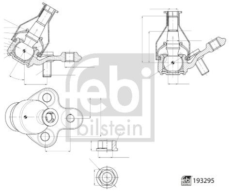 Przegub mocujący / prowadzący FEBI BILSTEIN 193295