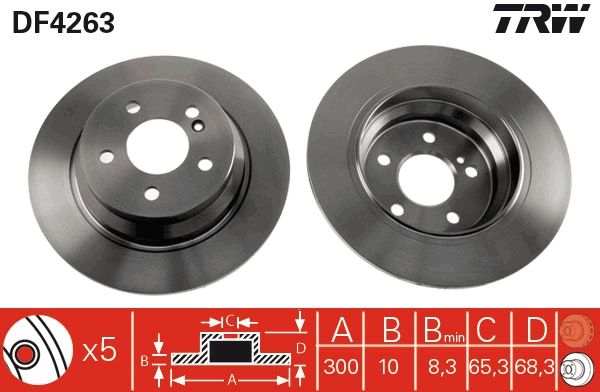 Tarcza hamulcowa TRW DF4263