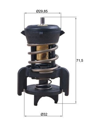Termostat, płyn chłodzący MAHLE TX25194D