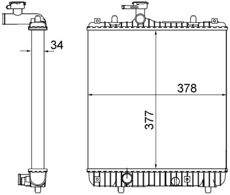 Chłodnica, układ chłodzenia silnika MAHLE cr 1495 001s