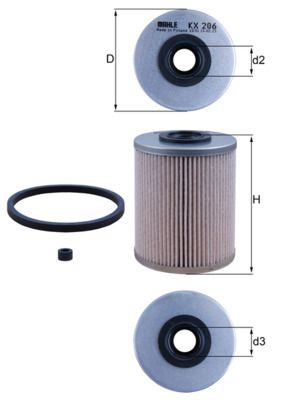 Filtr paliwa MAHLE KX206D