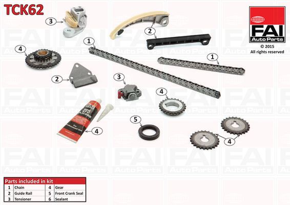 Zestaw łańcucha rozrządu FAI AutoParts tck62