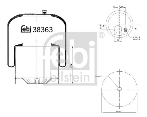 Miech, zawieszenie pneumatyczne FEBI BILSTEIN 38363