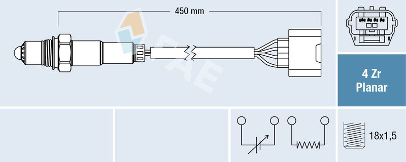 Sonda lambda FAE 77649