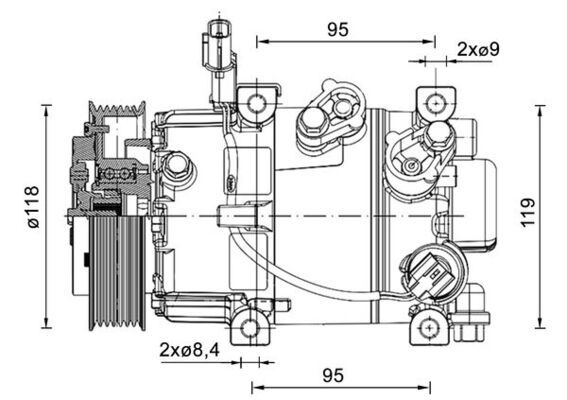 Sprężarka, klimatyzacja MAHLE acp 1463 000p