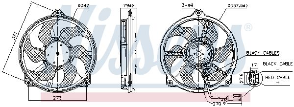 Wentylator, chłodzenie silnika NISSENS 850073