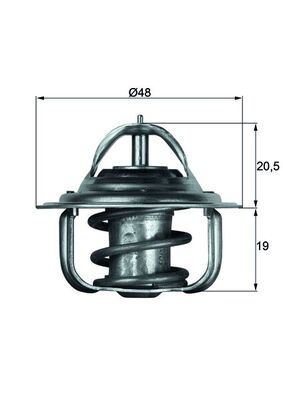 Termostat, płyn chłodzący MAHLE TX588D