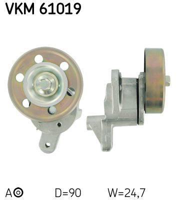 Rolka napinacza, pasek klinowy wielorowkowy SKF VKM 61019