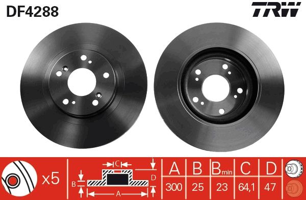 Tarcza hamulcowa TRW DF4288