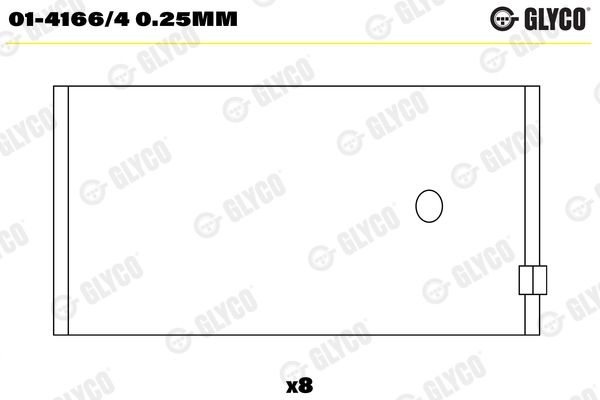 Panewka korbowodu GLYCO 01-4166/40.25MM