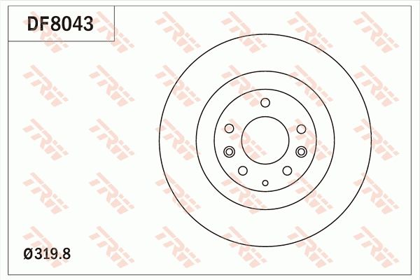 Tarcza hamulcowa TRW DF8043