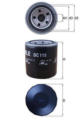 Filtr oleju KNECHT OC 115