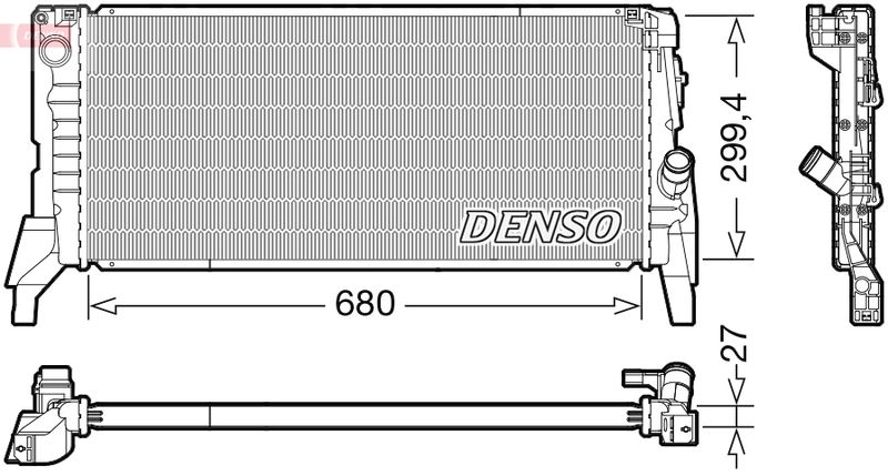 Chłodnica, układ chłodzenia silnika DENSO DRM05119