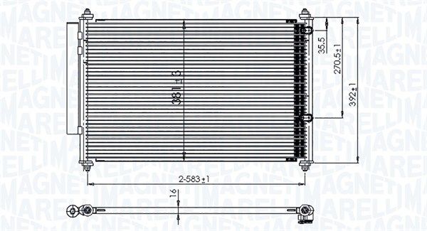 Skraplacz, klimatyzacja MAGNETI MARELLI 350203850000