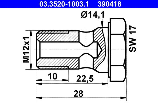 Śruba ampułowa ATE 03.3520-1003.1