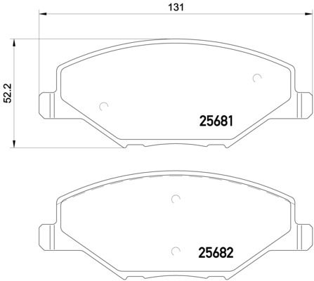 Zestaw klocków hamulcowych, hamulce tarczowe BREMBO P 85 121
