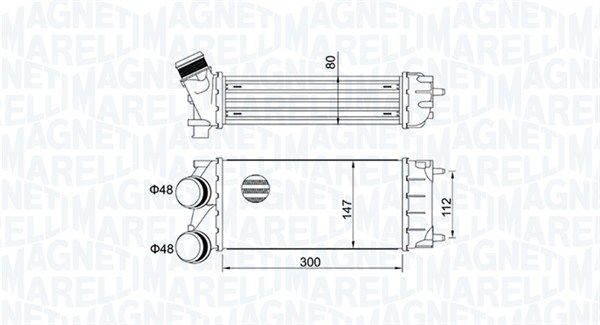 Chłodnica powietrza doładowującego MAGNETI MARELLI 351319204920