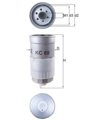 Filtr paliwa MAHLE KC69