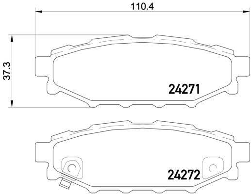 Zestaw klocków hamulcowych, hamulce tarczowe BREMBO P 78 020