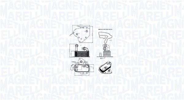 Chłodnica oleju, olej silnikowy MAGNETI MARELLI 350300000600