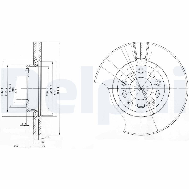 Tarcza hamulcowa DELPHI BG3928