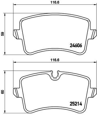 Zestaw klocków hamulcowych, hamulce tarczowe BREMBO P 85 119