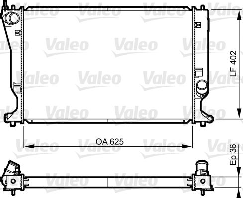 Chłodnica, układ chłodzenia silnika VALEO 735573