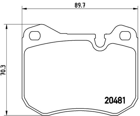 Zestaw klocków hamulcowych, hamulce tarczowe BREMBO P 65 002