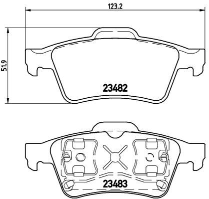 Zestaw klocków hamulcowych, hamulce tarczowe BREMBO P 59 044
