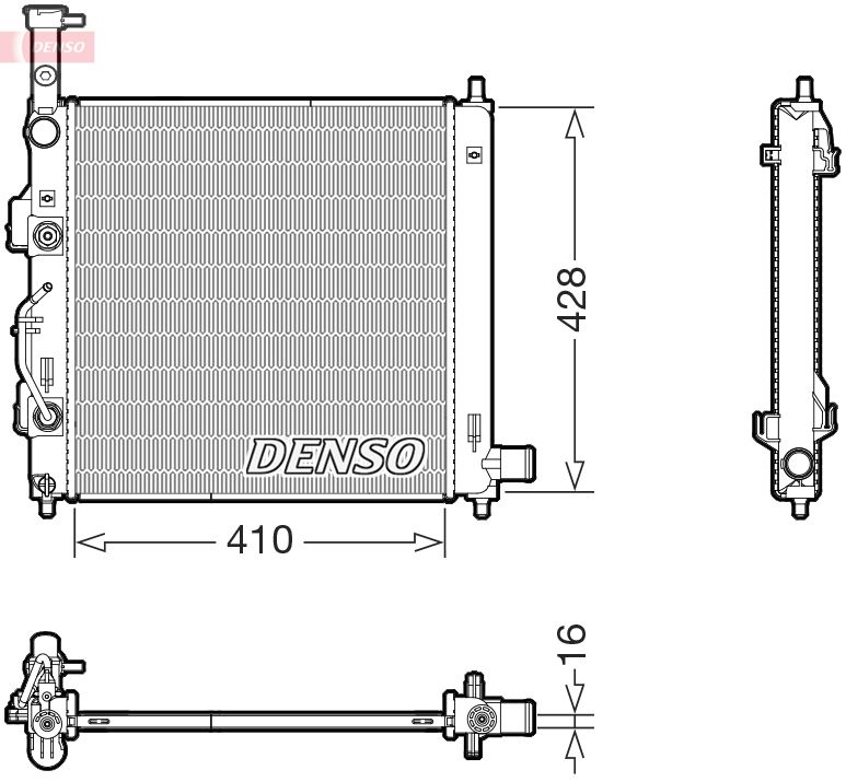 Chłodnica, układ chłodzenia silnika DENSO DRM43015