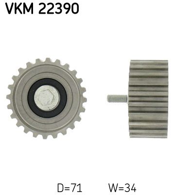 rolka kierunkowa / prowadząca, pasek rozrządu SKF vkm 22390
