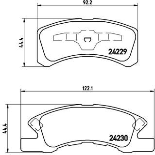 Zestaw klocków hamulcowych, hamulce tarczowe BREMBO P 16 011