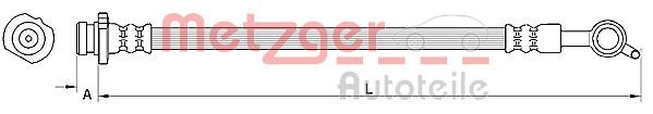 Przewód hamulcowy elastyczny METZGER 4110850
