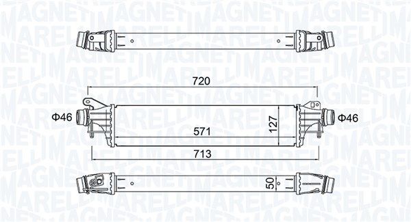 Chłodnica powietrza doładowującego MAGNETI MARELLI 351319205870