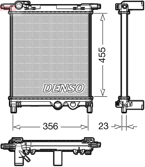 Chłodnica, układ chłodzenia silnika DENSO DRM32036