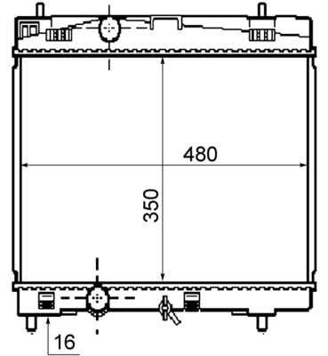 Chłodnica, układ chłodzenia silnika MAHLE CR1860000S