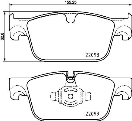 Zestaw klocków hamulcowych, hamulce tarczowe BREMBO P 86 028